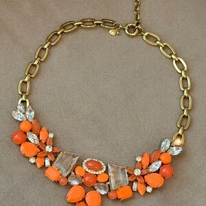 J. Crew Necklace Flower Statement Large Pink Rare Unique Gift Signed Jewelry